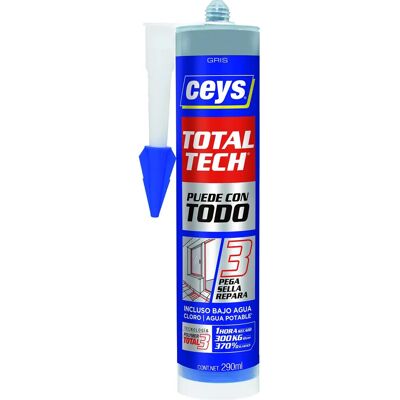 Ceys Total Tech Masilla Adhesiva Gris - Adhesivo, Sellador y Reparación Ceys Total Tech Masilla Adhesiva Gris - Adhesivo, Sellador y Reparación