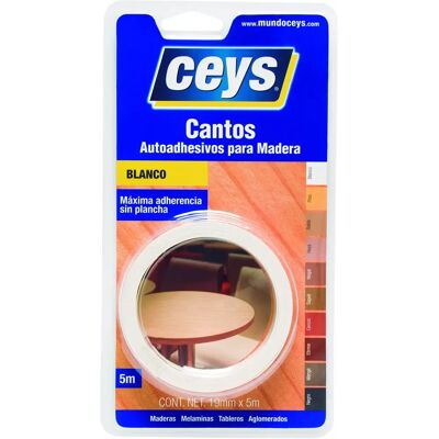 CEYS Wit Zelfklevend Randband - 5m voor meubels en keuken CEYS Wit Zelfklevend Randband - 5m voor meubels en keuken