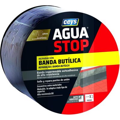 Aguastop Modello - Nastro Sigillante Grigio per Tetti e Crepe Aguastop Modello - Nastro Sigillante Grigio per Tetti e Crepe