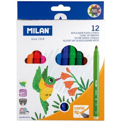 Milan 631 Stylo Feutre Multicolore - Stylo - Publicité Milan 631 Stylo Feutre Multicolore - Stylo - Publicité