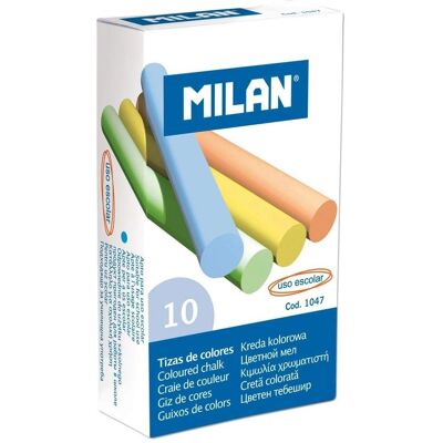 Craies Colorées Milan Sulfate de Calcium - 10 pièces - Publicité Craies Colorées Milan Sulfate de Calcium - 10 pièces - Publicité