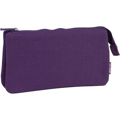 Knit Deep Purple Lila Milan 3-Vak Potlood Etui - Potlood Etui Knit Deep Purple Lila Milan 3-Vak Potlood Etui - Potlood Etui