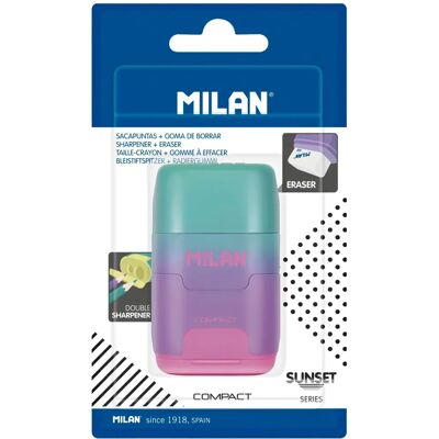Milan Kompaktes Sunset Schreibset mit Radiergummi & Spitzer Milan Kompaktes Sunset Schreibset mit Radiergummi & Spitzer