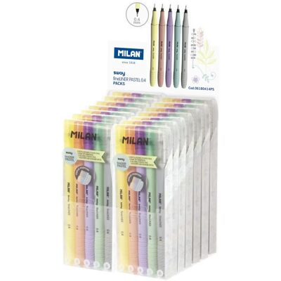 Set de 5 Fineliners Pastel de Milan - Punta Fina, 5 Colores Set de 5 Fineliners Pastel de Milan - Punta Fina, 5 Colores