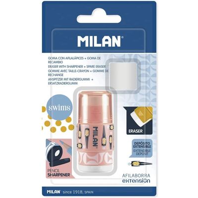 Zestaw gumka i temperówka Milan - Artykuły szkolne dla dzieci Zestaw gumka i temperówka Milan - Artykuły szkolne dla dzieci