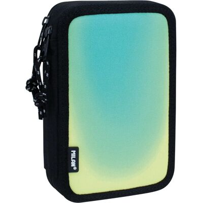 Estuche doble Milan Sunset - Negro Verde - 19.5x13x5cm Estuche doble Milan Sunset - Negro Verde - 19.5x13x5cm