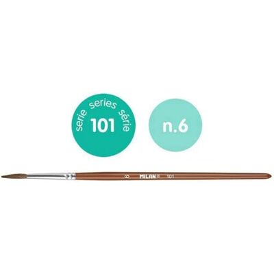 Polybagr Rund Schulpinsel Serie 101 Nr. 6 Marrone - Pinsel Polybagr Rund Schulpinsel Serie 101 Nr. 6 Marrone - Pinsel