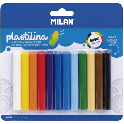 Milan Modelliermasse - 140g, 12 Stück - Formbar Milan Modelliermasse - 140g, 12 Stück - Formbar