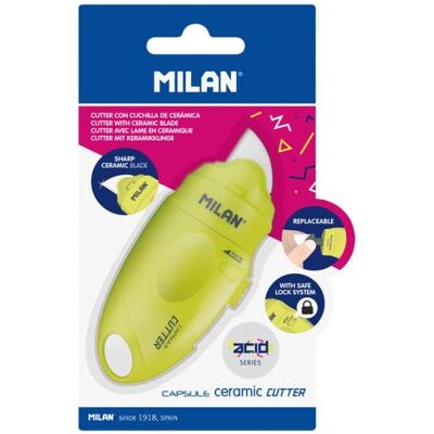 Milan BWM10337Y Couteau utilitaire jaune - Utility Knife - Publicité Milan BWM10337Y Couteau utilitaire jaune - Utility Knife - Publicité