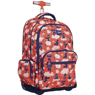 Milan Ninjutsu Rucksack mit Rädern - Rot, 52x34.5x23cm Milan Ninjutsu Rucksack mit Rädern - Rot, 52x34.5x23cm