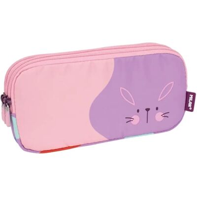 Astuccio scuola Milan Animali Viola - 20x11x6.5cm Astuccio scuola Milan Animali Viola - 20x11x6.5cm