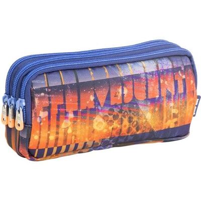 Milan Fizz Polyester Pencil Case - 3 Compartments Milan Fizz Polyester Pencil Case - 3 Compartments