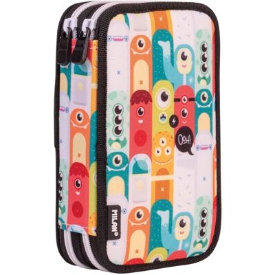 Trousse Milan Marque Doppio Étage Aliens - Fournitures Scolaires - Publicité Trousse Milan Marque Doppio Étage Aliens - Fournitures Scolaires - Publicité