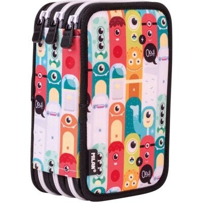 Estuche de Lápices Triple Piso Milan - Serie Alien Multicolor Estuche de Lápices Triple Piso Milan - Serie Alien Multicolor