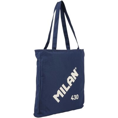 Milan Grande Borsa in Tela Blu Navy - Borsa Milan Grande Borsa in Tela Blu Navy - Borsa