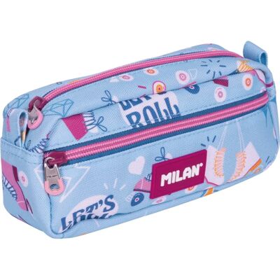 Trousse rectangulaire Milan - 2 fermetures éclair - Série Roller spéciale Trousse rectangulaire Milan - 2 fermetures éclair - Série Roller spéciale