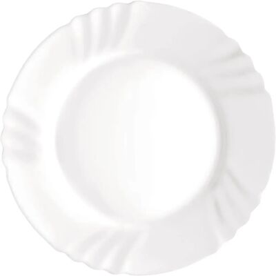 Piatto piano Bormioli Ebro - Piatto rotondo in vetro bianco Piatto piano Bormioli Ebro - Piatto rotondo in vetro bianco