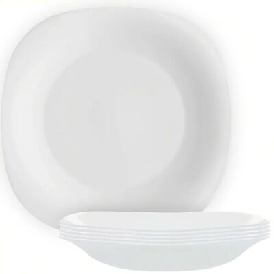 Plato hondo de vidrio opal Parma de Bormioli 23 cm - Plato de Cena Plato hondo de vidrio opal Parma de Bormioli 23 cm - Plato de Cena