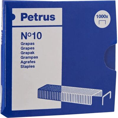 Grampões Petrus No10 - Para Escritório & Escola - 1000 Peças Grampões Petrus No10 - Para Escritório & Escola - 1000 Peças