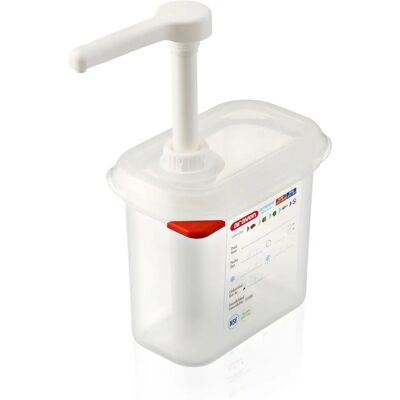 Distributore di Salsa Trasparente GN 1/9 - 1,5L Distributore di Salsa Trasparente GN 1/9 - 1,5L
