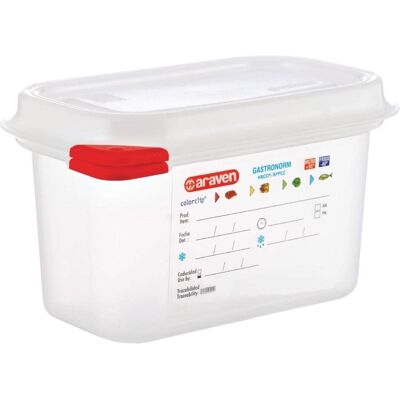 Set di 4 Contenitori Alimentari GN1/9 1L - Lavabile in Lavastoviglie Set di 4 Contenitori Alimentari GN1/9 1L - Lavabile in Lavastoviglie