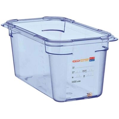 Araven GN 1/4 Blue Food Storage Container - BPA Free, Hermetic, Transparent Araven GN 1/4 Blue Food Storage Container - BPA Free, Hermetic, Transparent