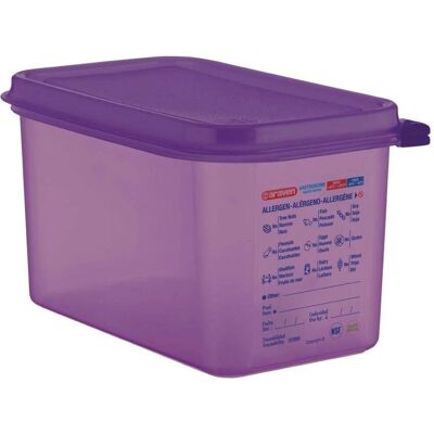 Contenant Gastronorm Aliments - Violet - GN 1/4, 4.3L - Publicité Contenant Gastronorm Aliments - Violet - GN 1/4, 4.3L - Publicité