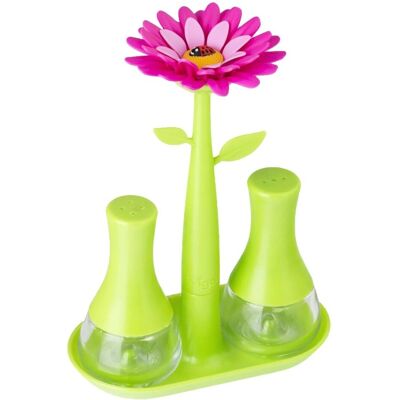 VIGAR Flower Power Saleiro e Pimenteiro - Plástico Verde VIGAR Flower Power Saleiro e Pimenteiro - Plástico Verde