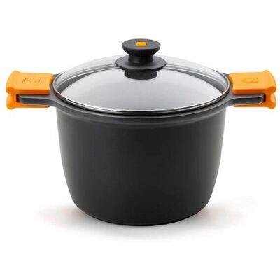 BRA A273907 Saucepan - 11.1L Round Black, Orange BRA A273907 Saucepan - 11.1L Round Black, Orange