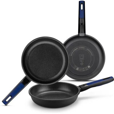 BRA A461241 Pan Set - Aluminium, Black, 20-24-28cm BRA A461241 Pan Set - Aluminium, Black, 20-24-28cm