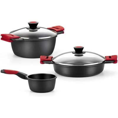 BRA A419903 pan set - Aluminum cast iron, Induction compatible, Oven safe BRA A419903 pan set - Aluminum cast iron, Induction compatible, Oven safe