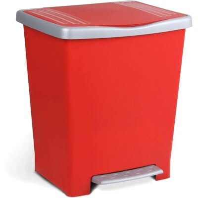 Tatay Poubelle 23L avec Pedale - Plastique, Rouge Tatay Poubelle 23L avec Pedale - Plastique, Rouge