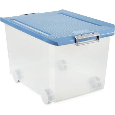 Tatay Blaue Aufbewahrungsbox mit Rädern - 60 L Tatay Blaue Aufbewahrungsbox mit Rädern - 60 L