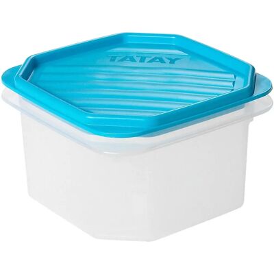 Tatay Voedselopbergbox - 0,6L, Blauw, Flexibel Deksel - Magnetronveilig Tatay Voedselopbergbox - 0,6L, Blauw, Flexibel Deksel - Magnetronveilig