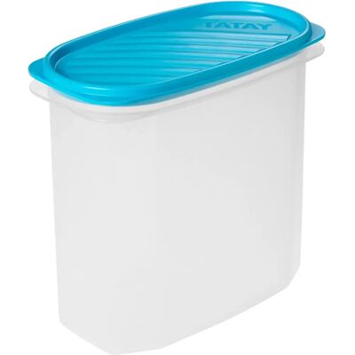 Tatay Voedselcontainer - 2L Blauw Stapelbaar Magnetronbestendig Tatay Voedselcontainer - 2L Blauw Stapelbaar Magnetronbestendig