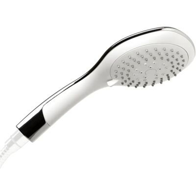 Cabezal de Ducha Tatay Cromo/Blanco 12cm - Ahorro de agua, Antical, 5 funciones Cabezal de Ducha Tatay Cromo/Blanco 12cm - Ahorro de agua, Antical, 5 funciones