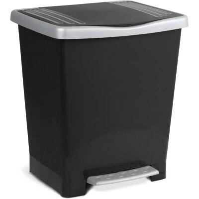 Tatay 23L Black Pedal Trash Can - Kitchen & Bathroom Tatay 23L Black Pedal Trash Can - Kitchen & Bathroom