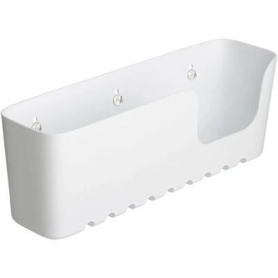 Tatay Wandorganizer mit Saugnäpfen - 30x8,5x11 cm - Weiß - Badezimmerzubehör Tatay Wandorganizer mit Saugnäpfen - 30x8,5x11 cm - Weiß - Badezimmerzubehör