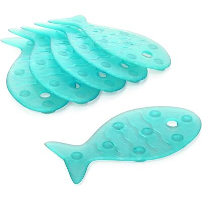 PLASTICOS TATAY - Adesivi Antiscivolo Pesce per Vasca - Confezione da 6 PLASTICOS TATAY - Adesivi Antiscivolo Pesce per Vasca - Confezione da 6
