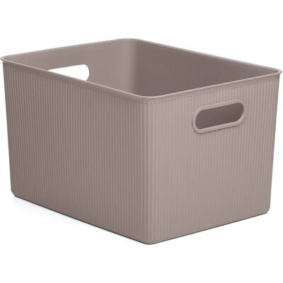 Tatay Storage Box - 22L Polypropylene, Taupe - Storage Box Tatay Storage Box - 22L Polypropylene, Taupe - Storage Box