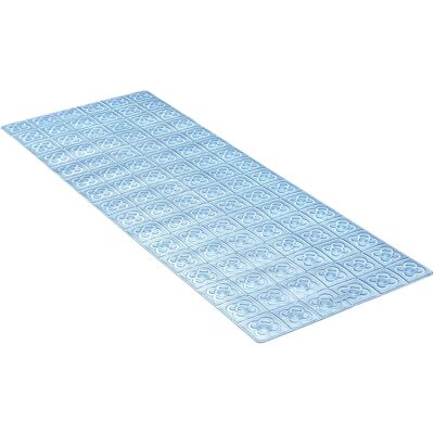 PLASTICOS TATAY - Tapis de bain antidérapant bleu 36x97 - Accessoire de bain - Publicité PLASTICOS TATAY - Tapis de bain antidérapant bleu 36x97 - Accessoire de bain - Publicité