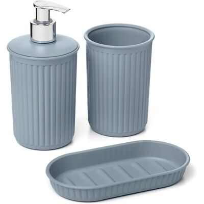 Ensemble de salle de bain Tatay Baobab - Distributeur, verre et porte-savon Ensemble de salle de bain Tatay Baobab - Distributeur, verre et porte-savon