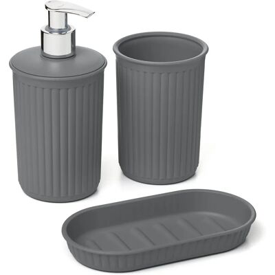 Tatay Baobab Badkamer Set - Badkamer, Plastic, Grijs Tatay Baobab Badkamer Set - Badkamer, Plastic, Grijs