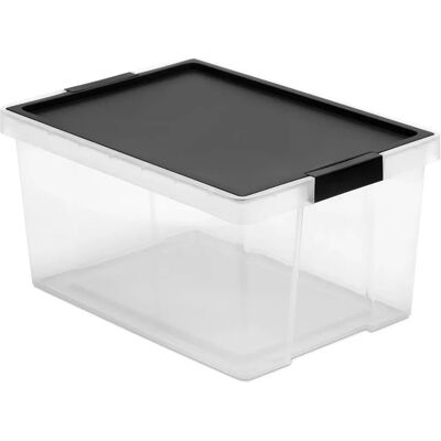 Boîte de Rangement Tatay - 35L Noire - Résistante aux Chocs Boîte de Rangement Tatay - 35L Noire - Résistante aux Chocs