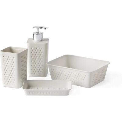 Tatay A6 Badezimmer Organizer-Set - 4 Stück Weiß Tatay A6 Badezimmer Organizer-Set - 4 Stück Weiß