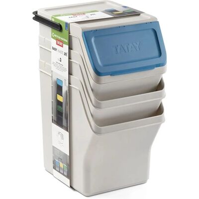 Tatay Bac à recyclage modulaire 20L - Lot de 3 - Publicité Tatay Bac à recyclage modulaire 20L - Lot de 3 - Publicité