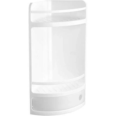 Scaffale Angolare Bagno Tatay con Cassetto - PVC Bianco 50x20x20cm Scaffale Angolare Bagno Tatay con Cassetto - PVC Bianco 50x20x20cm