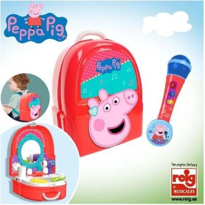 Microphone portable Pink Pig - 23cm pour enfants - Publicité Microphone portable Pink Pig - 23cm pour enfants - Publicité