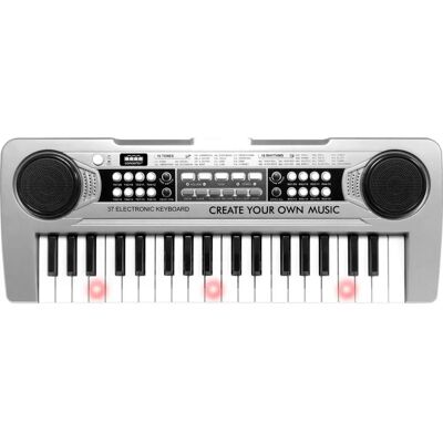 Reig Modelo Piano Elétrico com Microfone - Cinza Reig Modelo Piano Elétrico com Microfone - Cinza