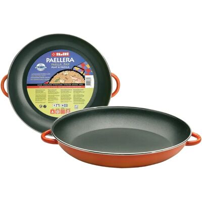 Poêle à Paella Orange Antiadhésive - 38cm pour 8 Personnes Poêle à Paella Orange Antiadhésive - 38cm pour 8 Personnes